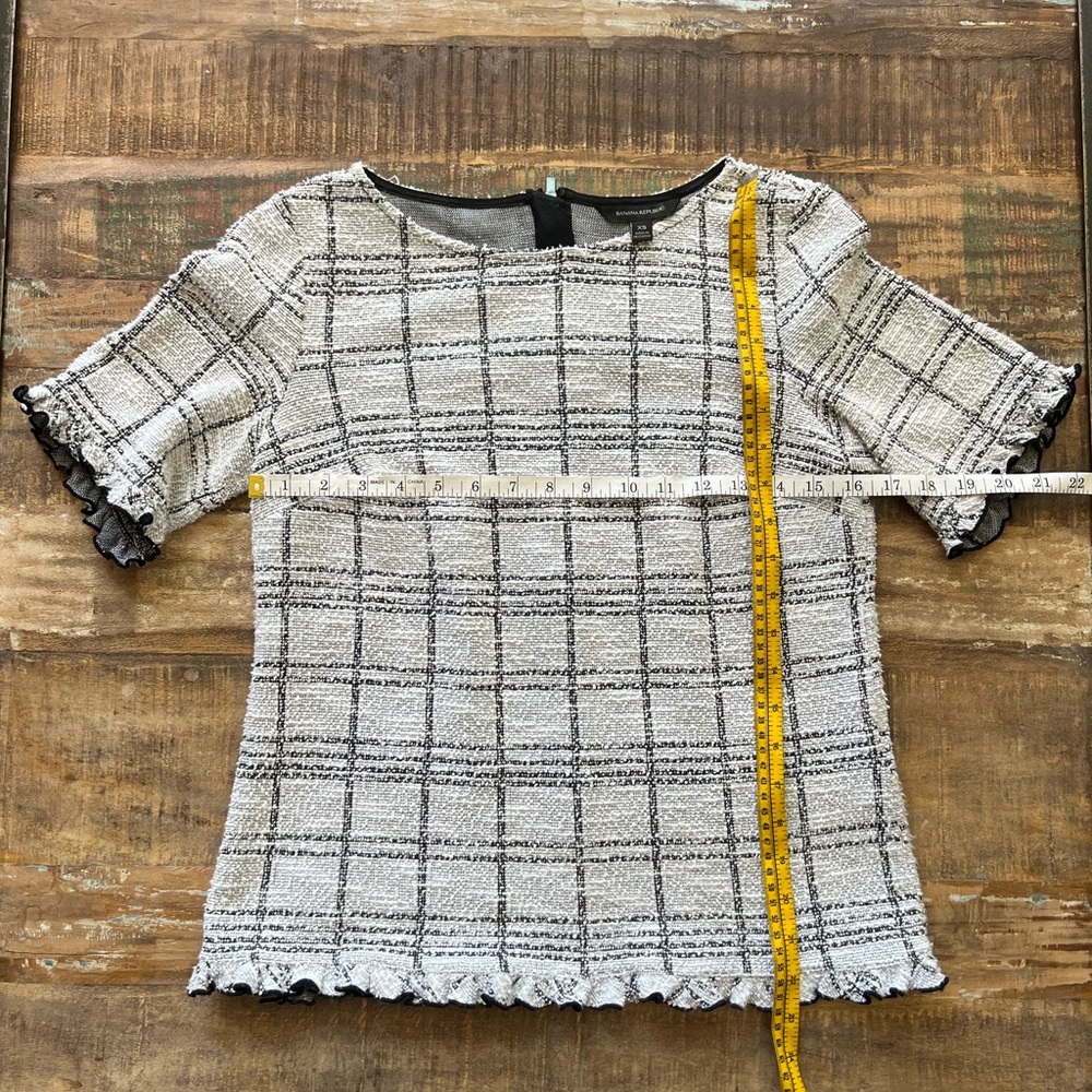 White Flutter Sleeve Ruffled Blouse